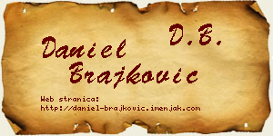 Daniel Brajković vizit kartica